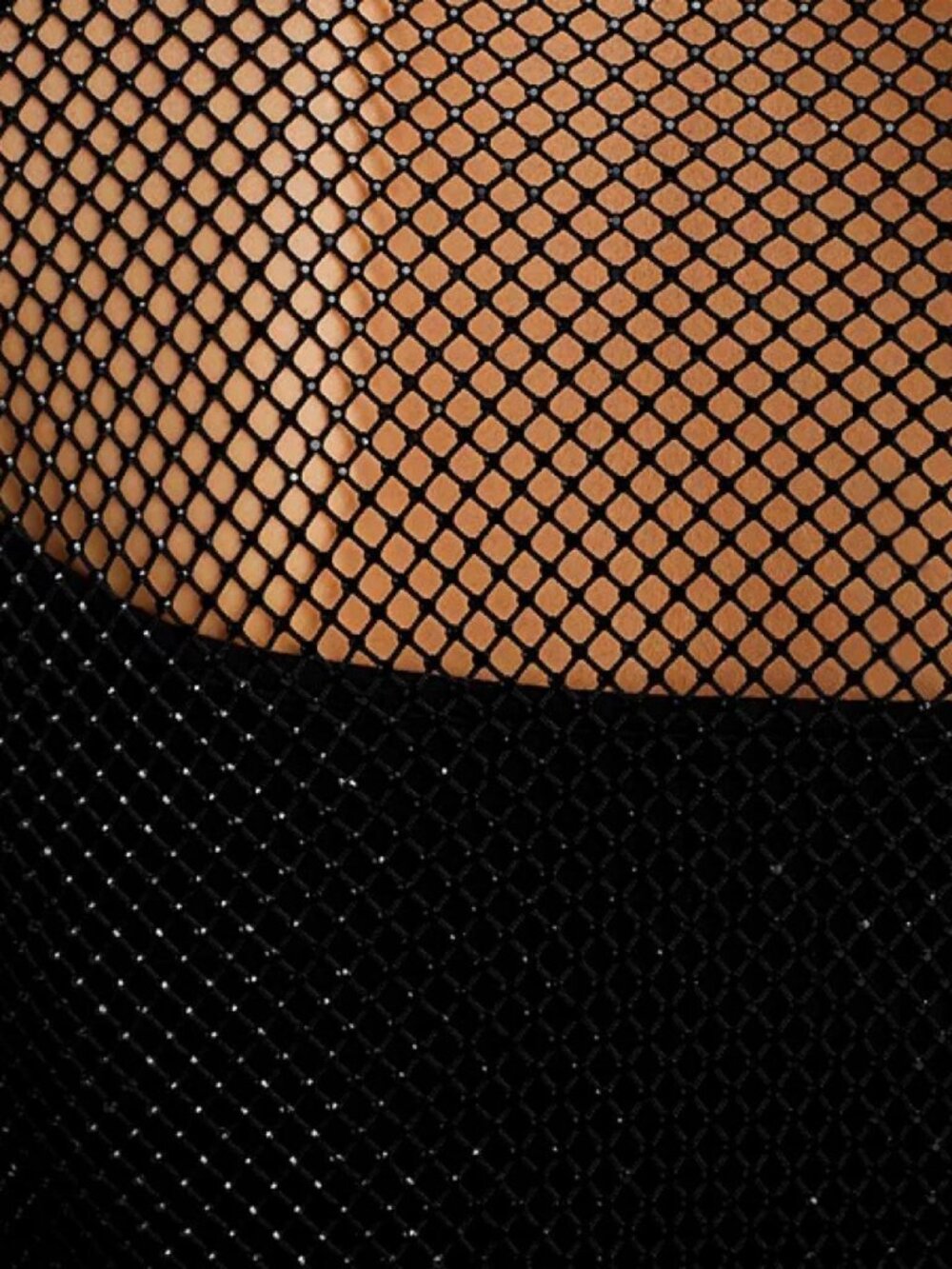 Aqua Black Mesh Long-Sleeve Bodysuit - Picture 3 of 6